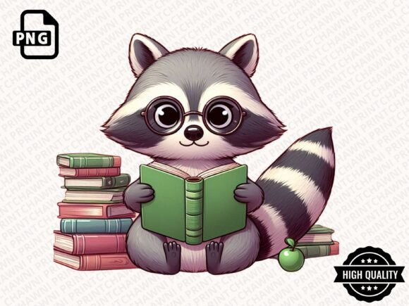 Download Cute Animal Reading Book Clipart PNG - Animal reading book Collection