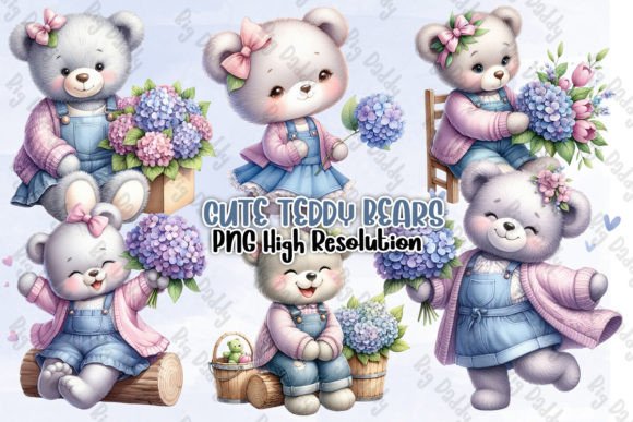 Download Cute Teddy Bears Sublimation Clipart PNG - Cute teddy bears Collection