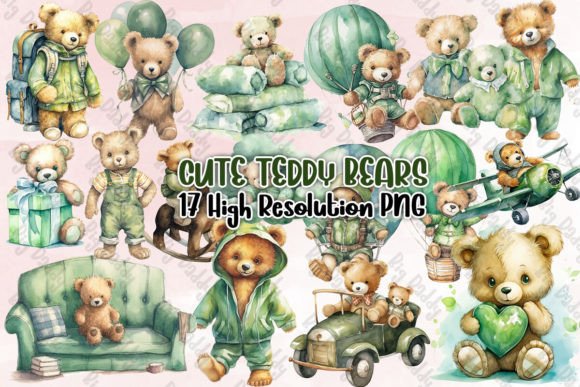 Download Cute Teddy Bears Sublimation Clipart PNG - Premium Resources