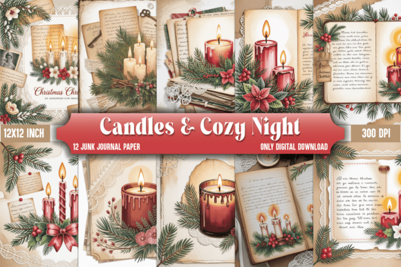 Download Candles and Cozy Nights- Junk Journal - Night Collection