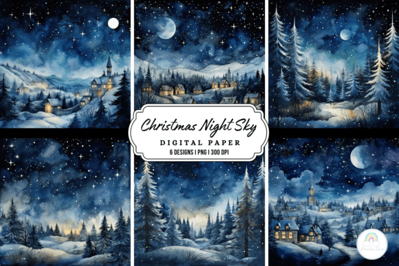 Download Christmas Night Sky Background - Night Collection