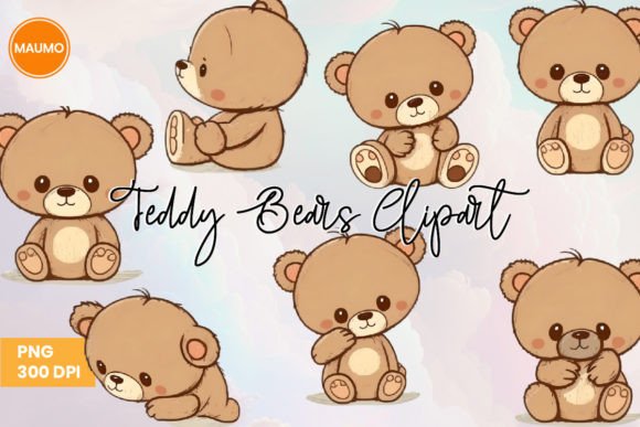 Download Cute Teddy Bears Illustration Clipart - Premium Resources