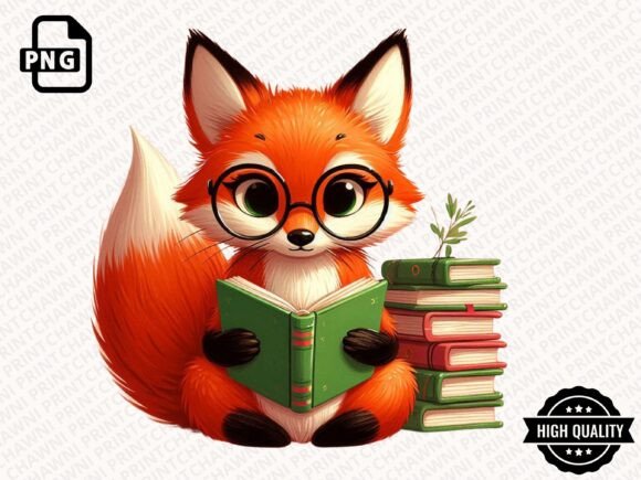 Download Cute Animal Reading Book Clipart PNG - Animal reading book Collection
